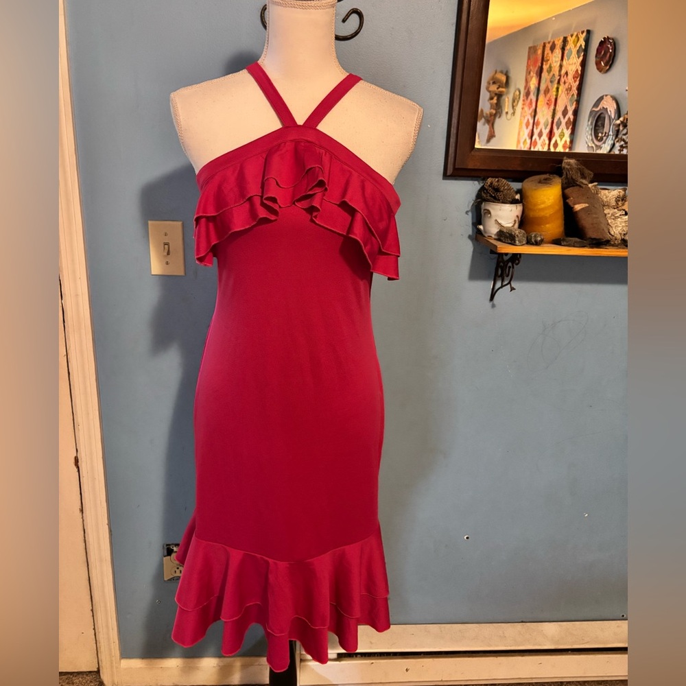 Venus, Fuchsia Pink, Ruffle Dress